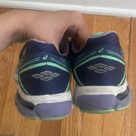 Asics Purple and Green Running Shoes - Picture 7 of 7